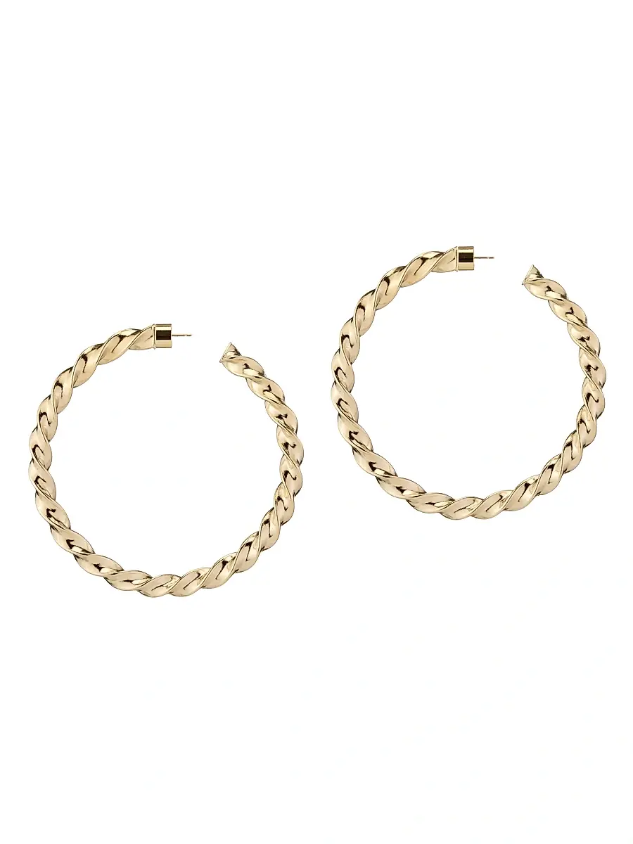 Jennifer Fisher Women's Karla 10K-Gold-Plated Twisted Hoop Earrings
