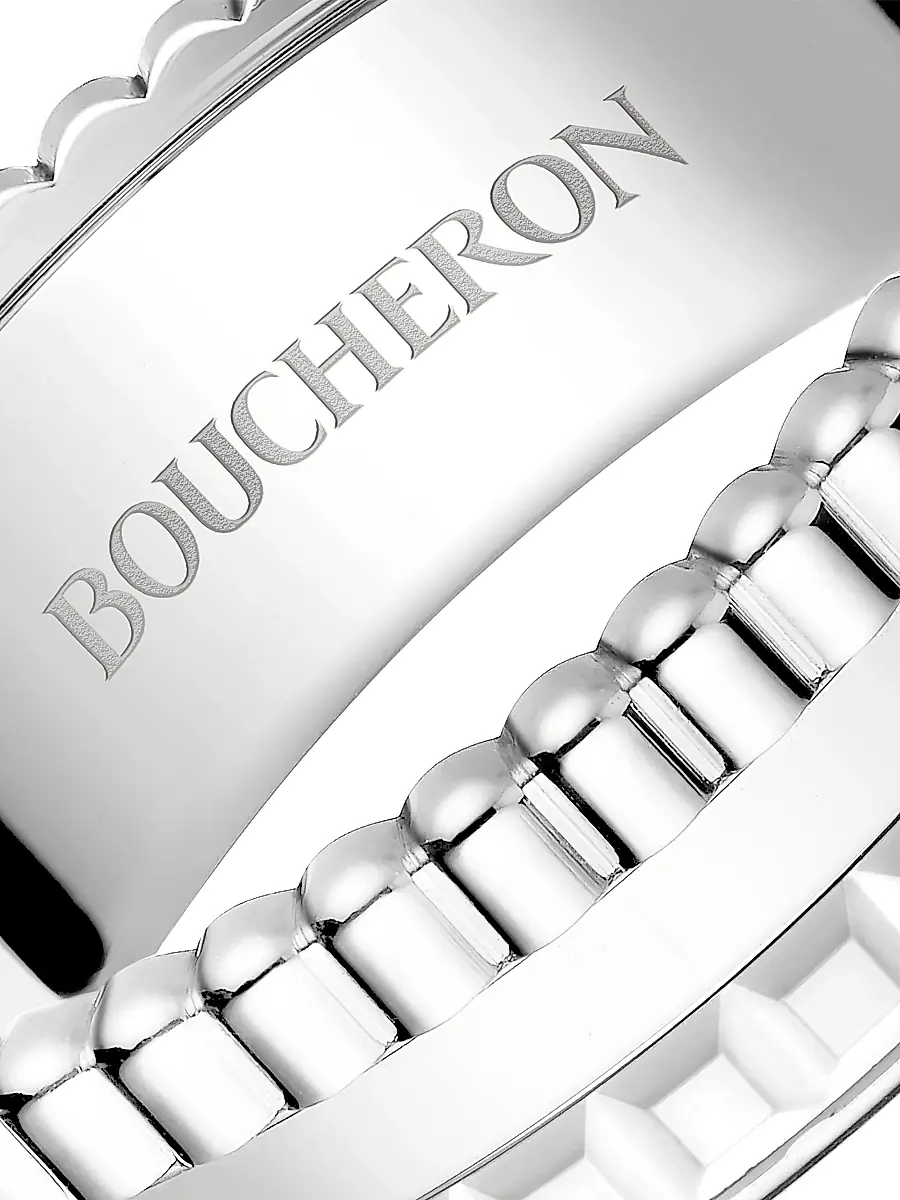 Boucheron Women's Quatre White Edition 18K White Gold & HyCeram Ring - White Gold | Thumbnail 4 Boucheron Women's Quatre White Edition 18K White Gold & HyCeram Ring - White Gold | Thumbnail 4
