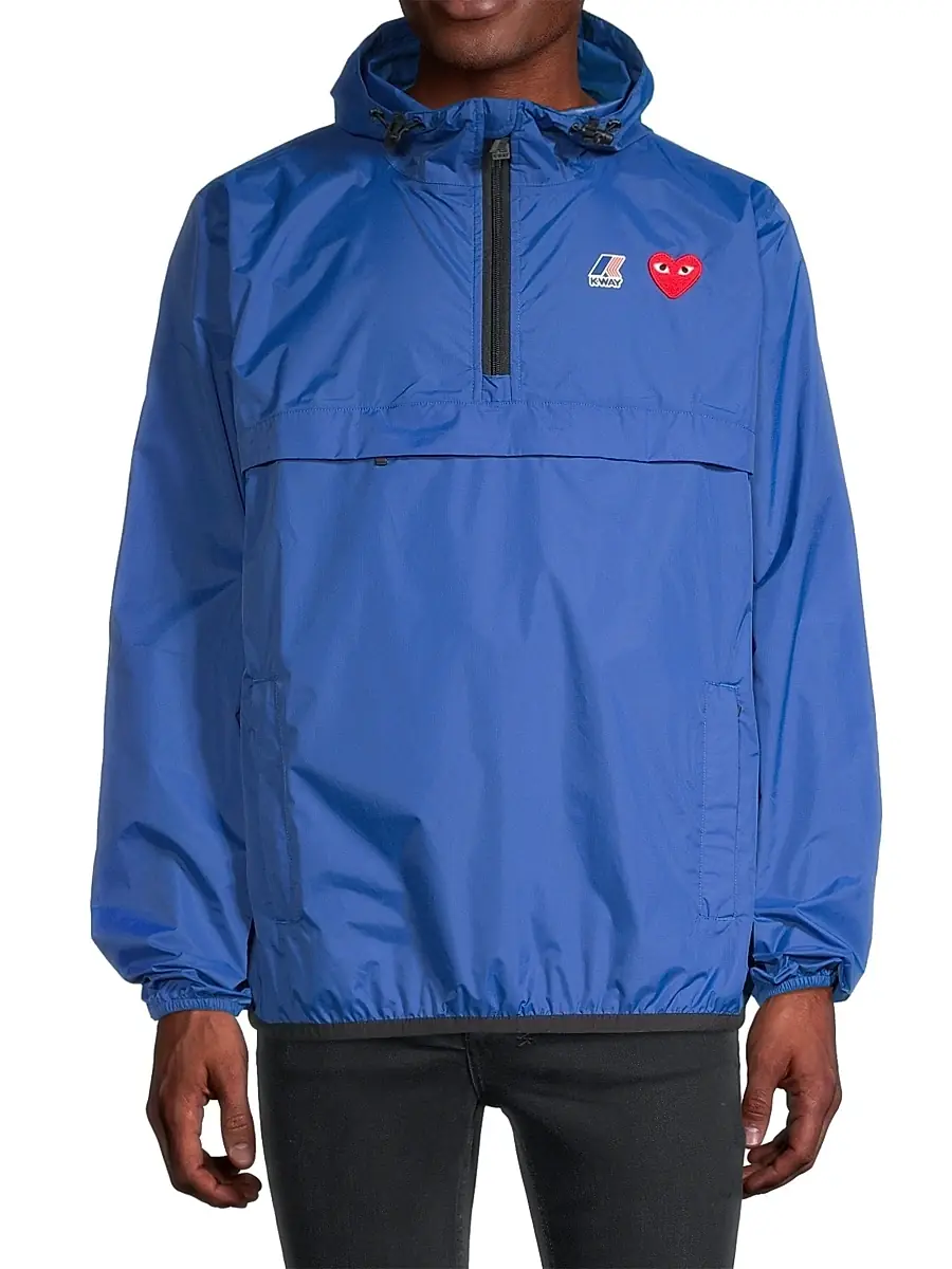 Comme des Garçons PLAY Men K-Way Half-Zip Hoodie | Thumbnail 3 Comme des Garçons PLAY Men K-Way Half-Zip Hoodie | Thumbnail 3