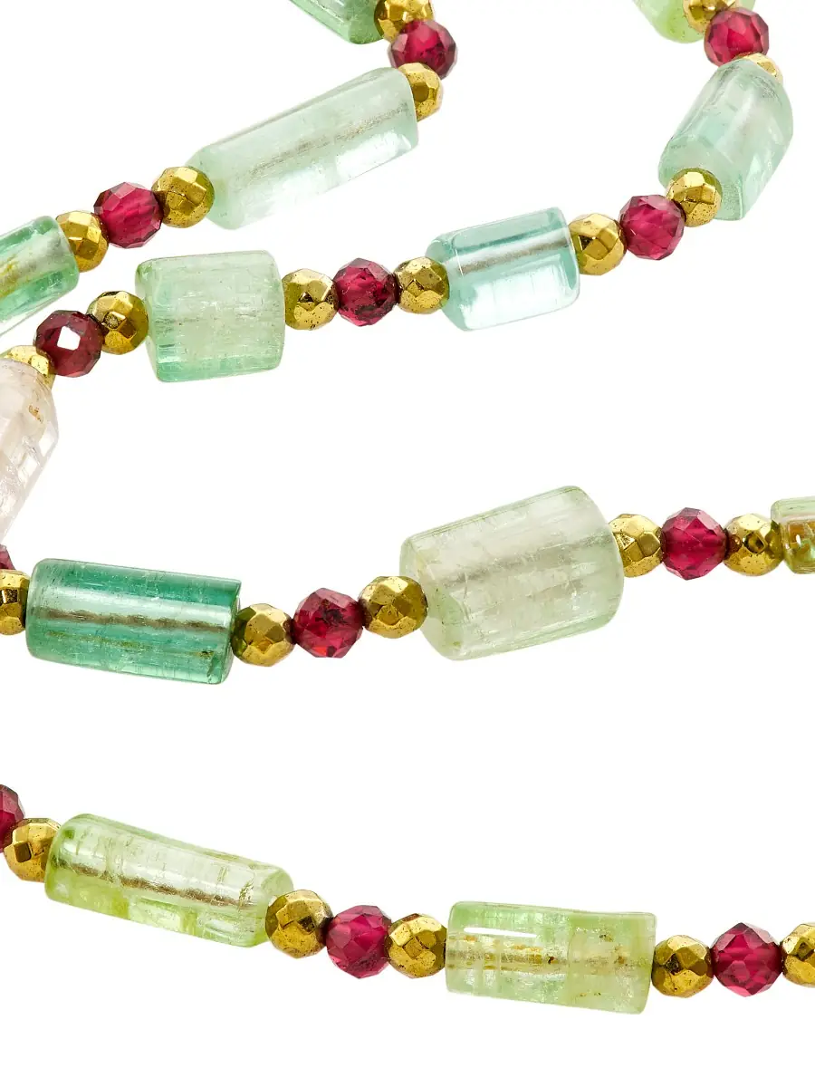 Room Service Women's Precious Romulus, Tourmaline & Garnet 24K Gold-Plated Necklace | Thumbnail 3
