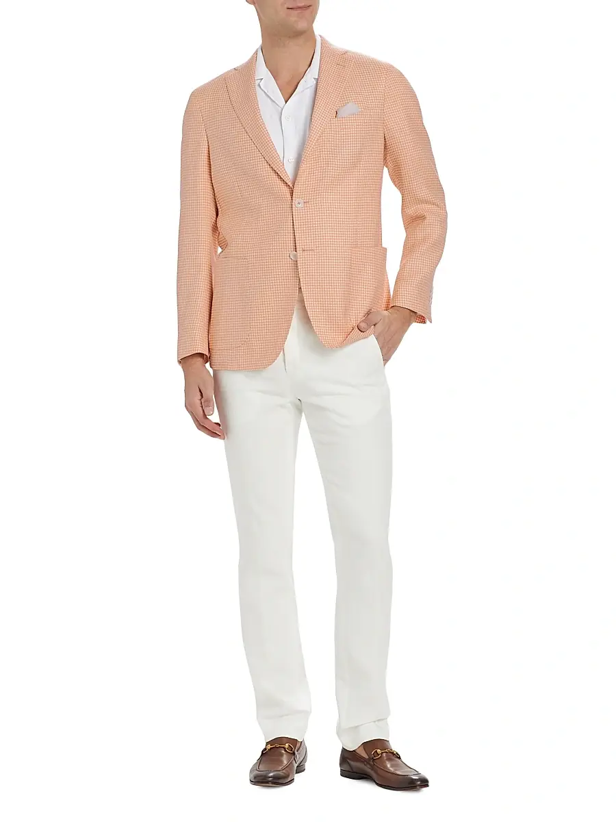 Saks Fifth Avenue Men's COLLECTION Houndstooth Wool-Blend Two-Button Sport Coat | Thumbnail 2 Saks Fifth Avenue Men's COLLECTION Houndstooth Wool-Blend Two-Button Sport Coat | Thumbnail 2