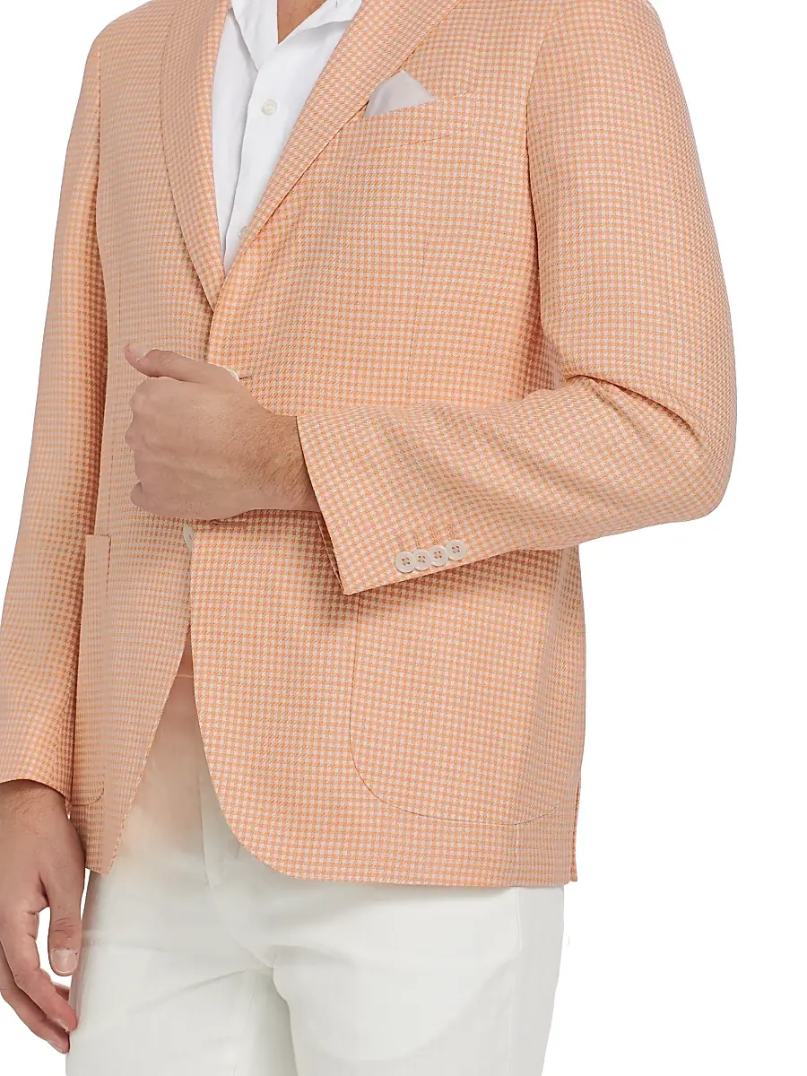 Saks Fifth Avenue Men's COLLECTION Houndstooth Wool-Blend Two-Button Sport Coat | Thumbnail 6 Saks Fifth Avenue Men's COLLECTION Houndstooth Wool-Blend Two-Button Sport Coat | Thumbnail 6