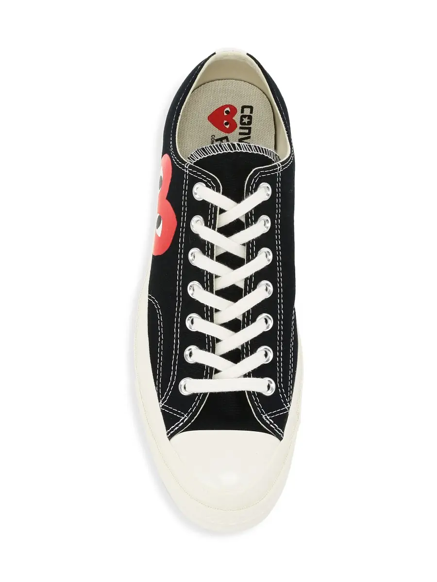 Comme des Garçons PLAY Unisex CdG PLAY x Converse Men's Chuck Taylor All Star One Heart Low-Top Sneakers - Beige | Thumbnail 4