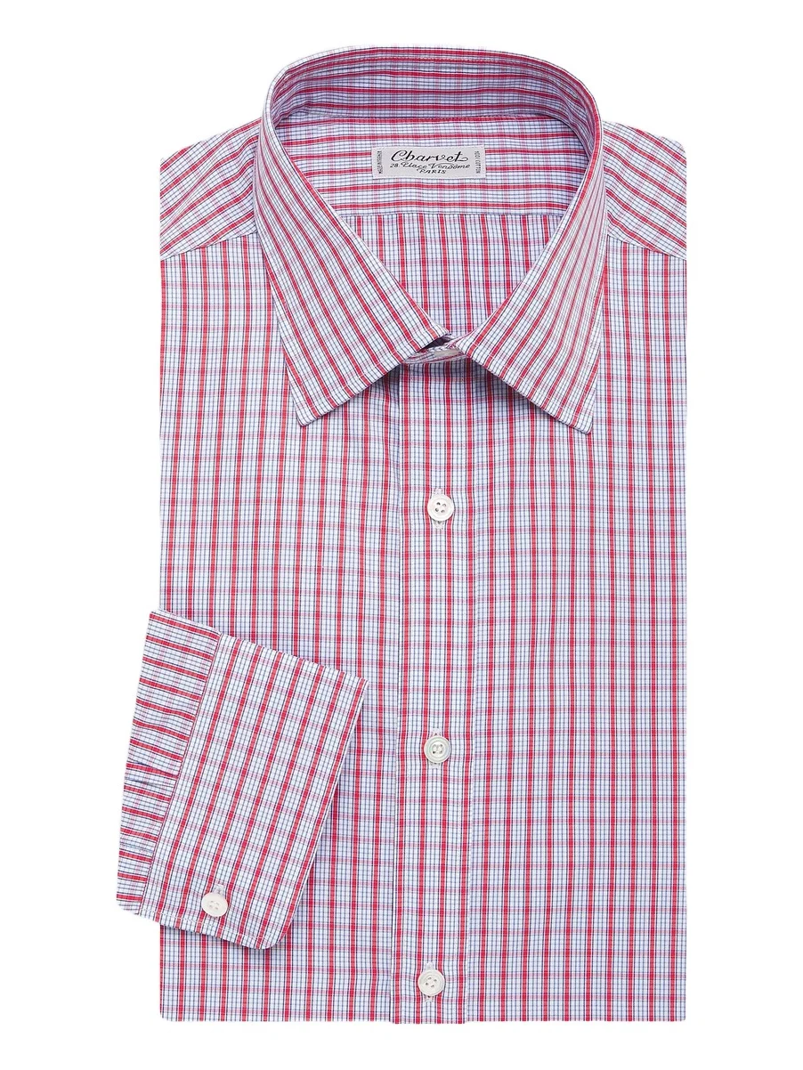 Charvet Men's Windowpane Check Dress Shirt
