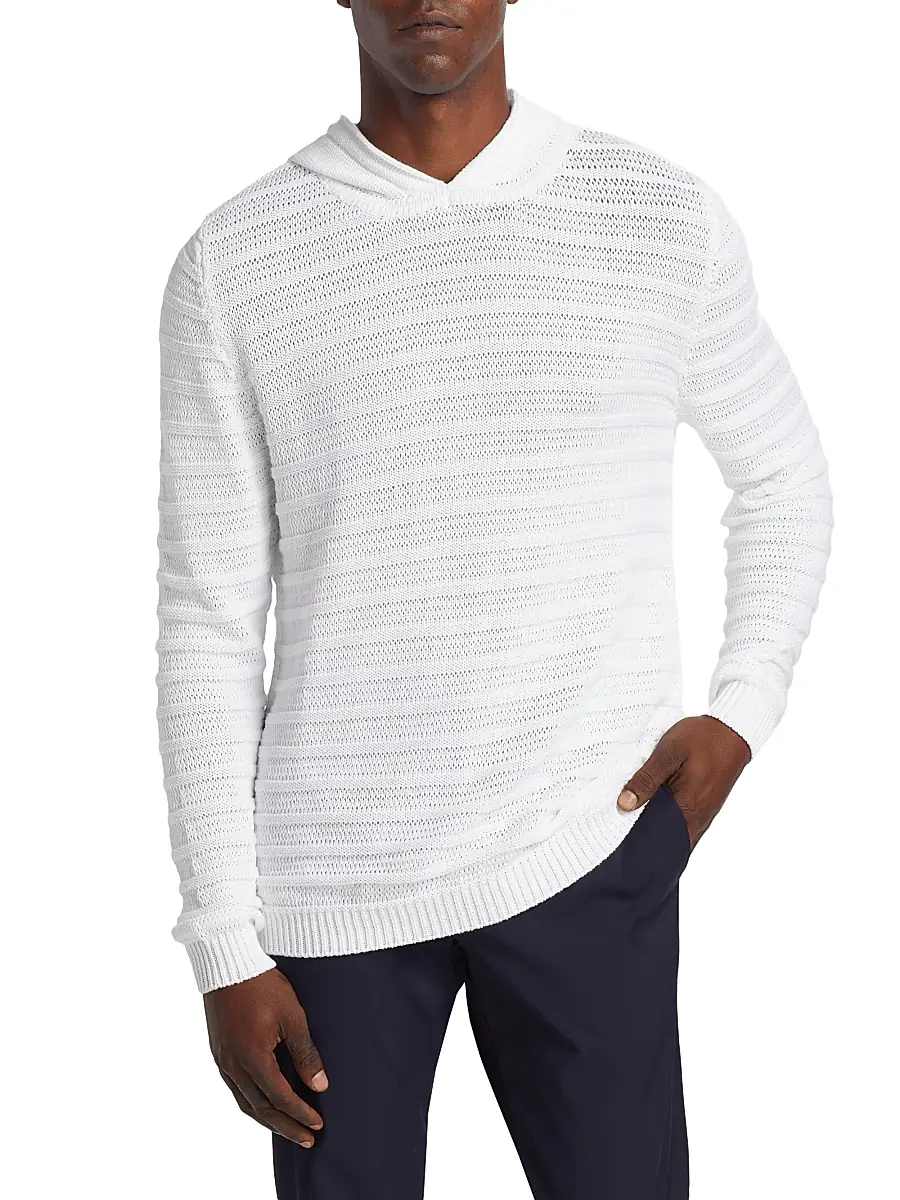 Saks Fifth Avenue Men's COLLECTION Ridge Stitch Sweater Hoodie | Thumbnail 3 Saks Fifth Avenue Men's COLLECTION Ridge Stitch Sweater Hoodie | Thumbnail 3