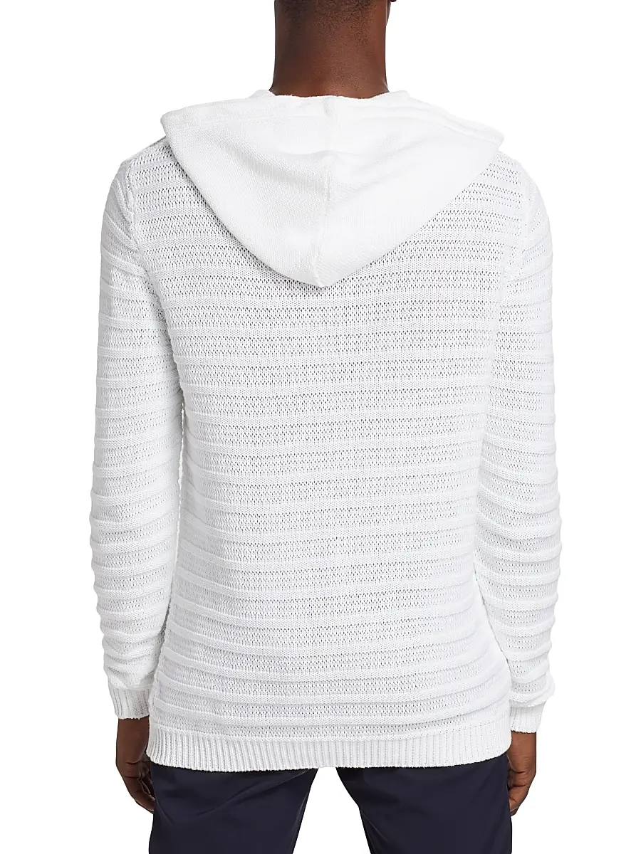 Saks Fifth Avenue Men's COLLECTION Ridge Stitch Sweater Hoodie | Thumbnail 5 Saks Fifth Avenue Men's COLLECTION Ridge Stitch Sweater Hoodie | Thumbnail 5