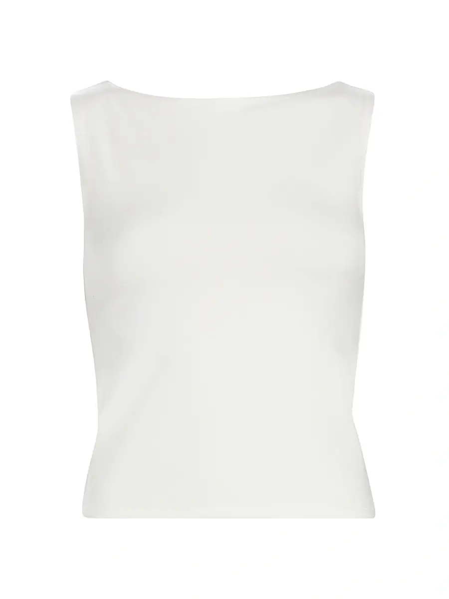 Reformation Women's Dusk Knit Top - Fior Di Latte | Image 1 Reformation Women's Dusk Knit Top - Fior Di Latte | Image 1