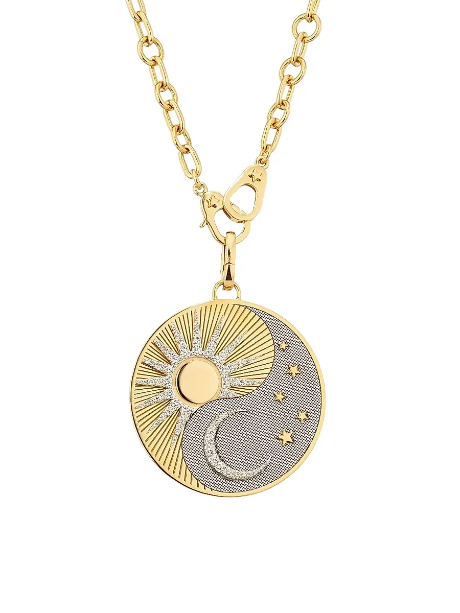 Foundrae Women's Balance Two-Tone 18K Gold & 1.03 TCW Diamond Pendant Necklace - Gold | Image 1 Foundrae Women's Balance Two-Tone 18K Gold & 1.03 TCW Diamond Pendant Necklace - Gold | Image 1