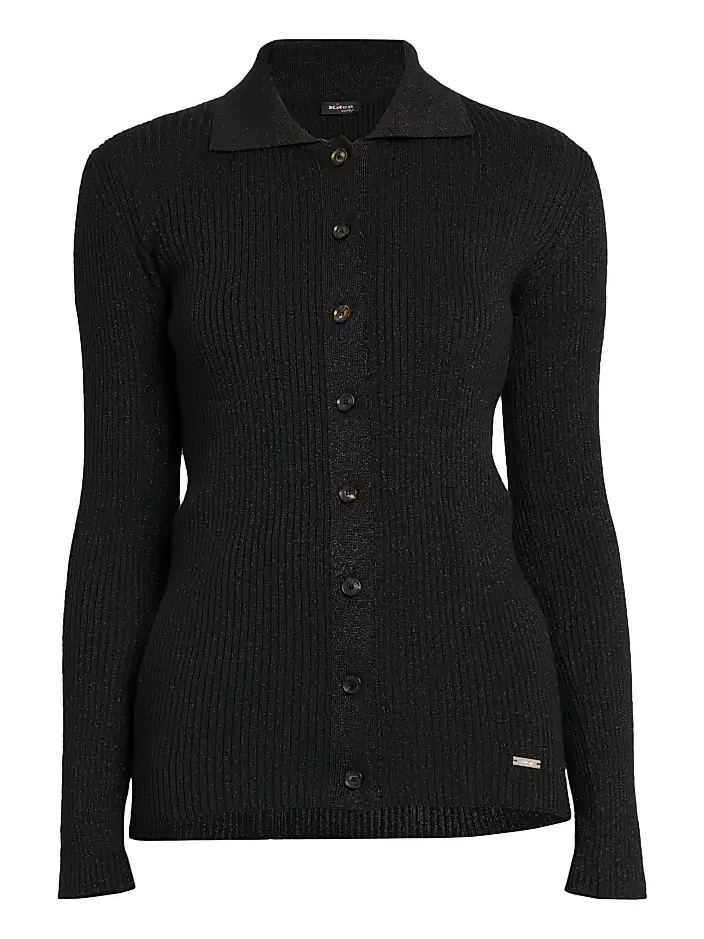 Women's Rib-Knit Wool-Blend Cardigan