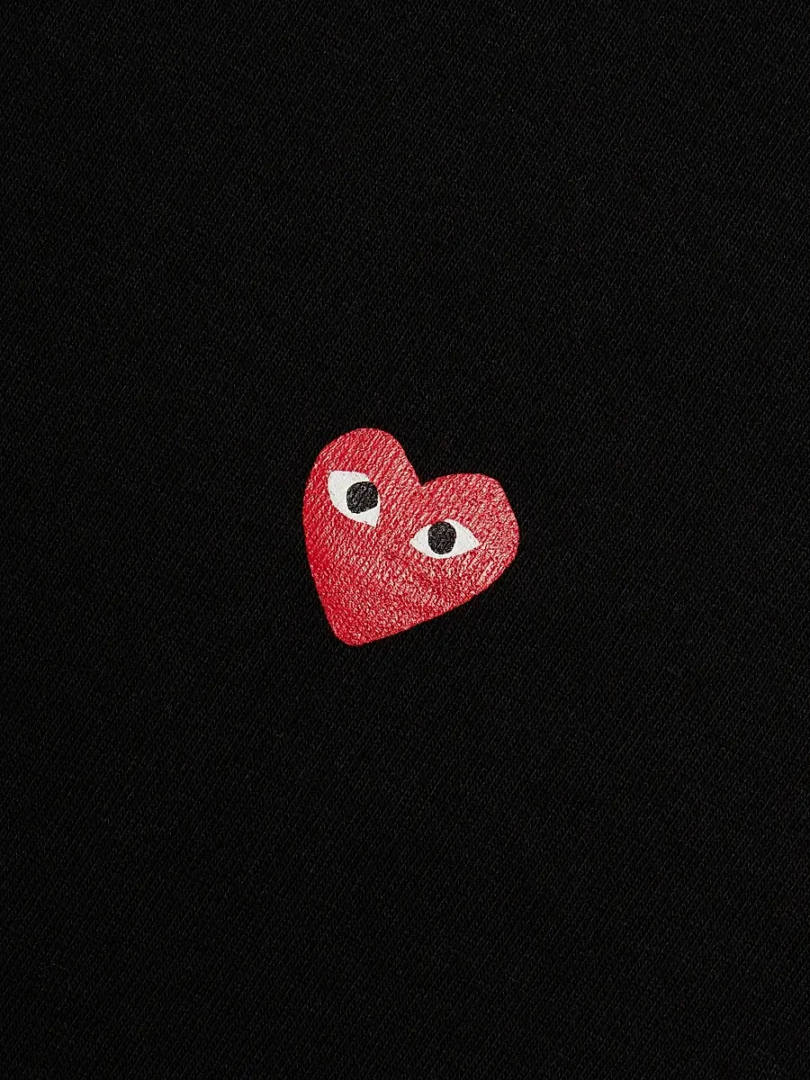 Comme des Garçons PLAY Women's Horizontal Heart Cotton T-Shirt - Black | Thumbnail 7
