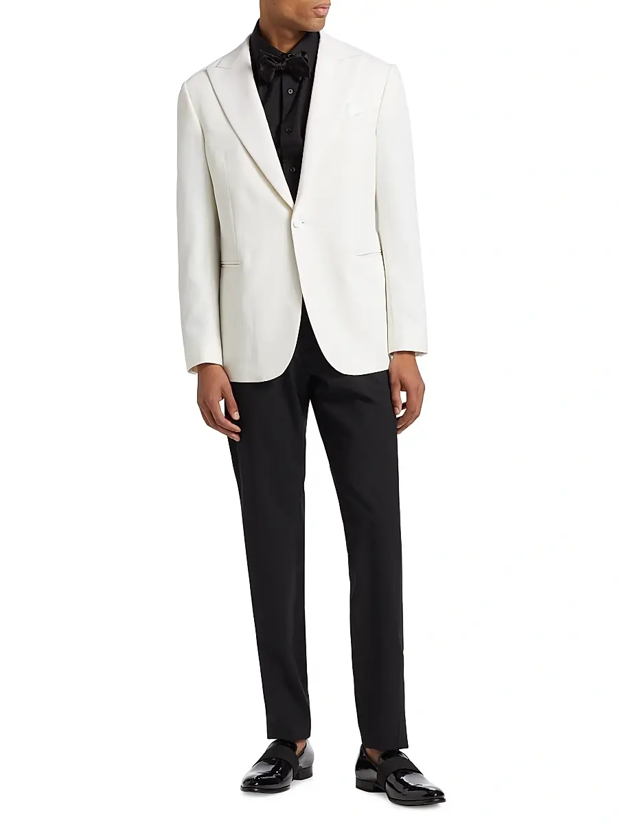 Saks Fifth Avenue Men's COLLECTION Wool Single-Breasted Blazer | Thumbnail 2 Saks Fifth Avenue Men's COLLECTION Wool Single-Breasted Blazer | Thumbnail 2