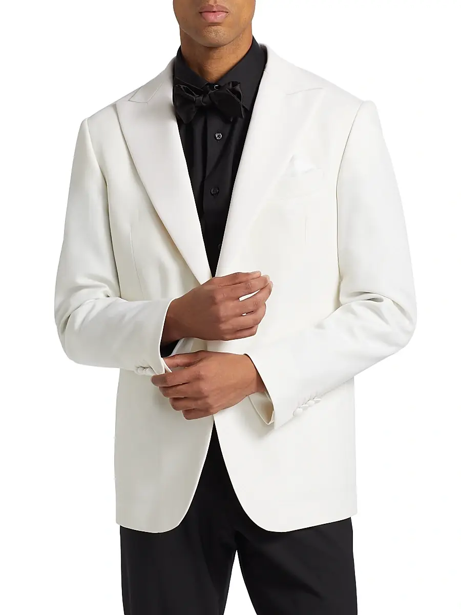 Saks Fifth Avenue Men's COLLECTION Wool Single-Breasted Blazer | Thumbnail 3 Saks Fifth Avenue Men's COLLECTION Wool Single-Breasted Blazer | Thumbnail 3