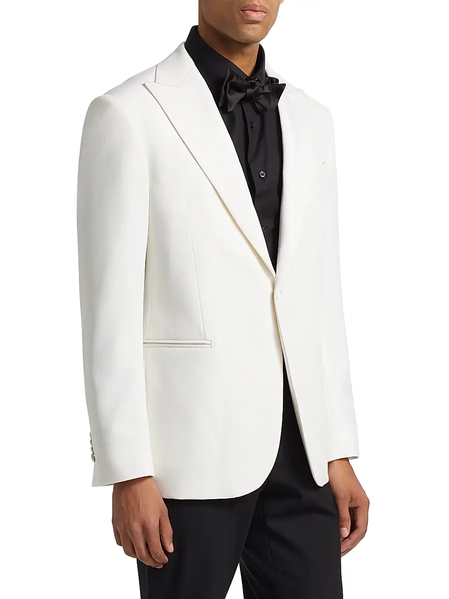 Saks Fifth Avenue Men's COLLECTION Wool Single-Breasted Blazer | Thumbnail 4 Saks Fifth Avenue Men's COLLECTION Wool Single-Breasted Blazer | Thumbnail 4
