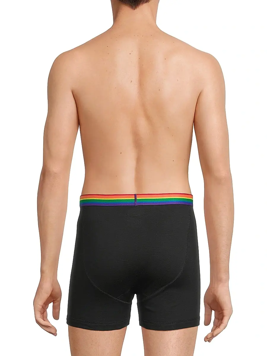Saks Fifth Avenue Men's COLLECTION Pride Stretch-Cotton Boxer Briefs | Thumbnail 5