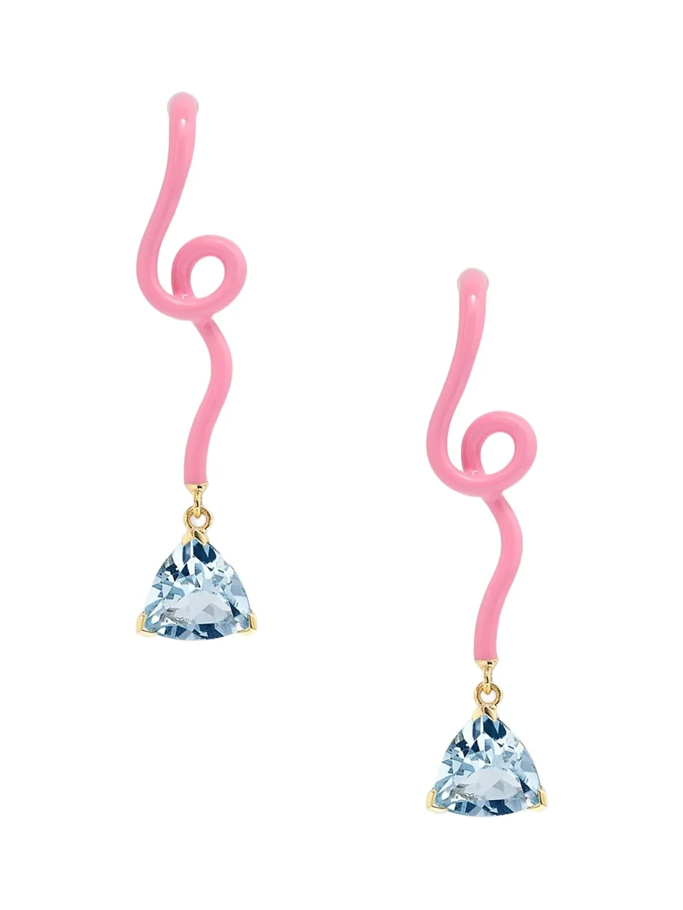Bea Bongiasca Women's You're So Vine Goldtone, Enamel & Blue Topaz Drop Earrings