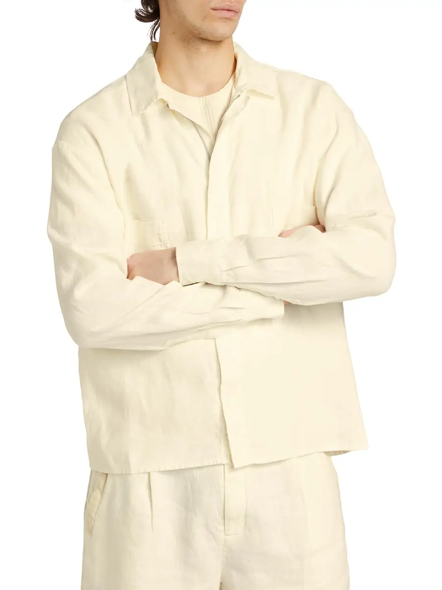 Áwet Men's Nazret Linen Shirt - Bone | Image 1 Áwet Men's Nazret Linen Shirt - Bone | Image 1