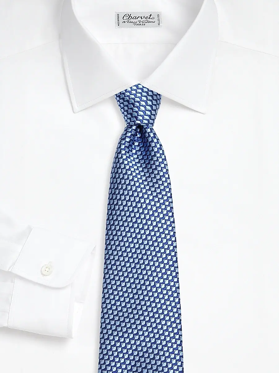 Charvet Men's Jacquard Silk Tie - Light Blue | Thumbnail 2 Charvet Men's Jacquard Silk Tie - Light Blue | Thumbnail 2