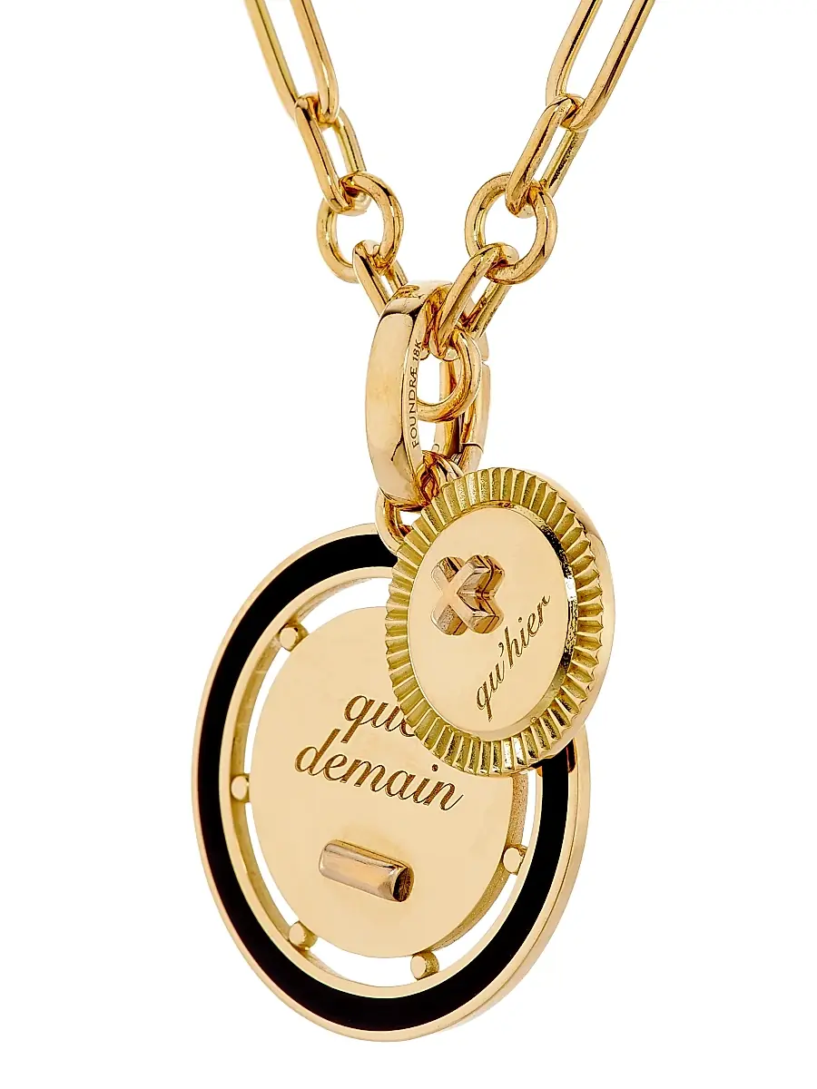 Foundrae Women's Ever Growing Vivacity 18K Yellow Gold & Ceramic Pendant Necklace | Thumbnail 4 Foundrae Women's Ever Growing Vivacity 18K Yellow Gold & Ceramic Pendant Necklace | Thumbnail 4