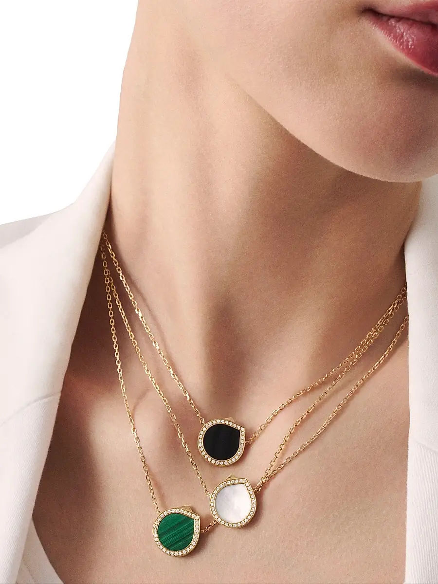 Repossi Women's Antifer 18K Rose Gold, Mother-Of-Pearl & 0.18 TCW Diamond Pendant Necklace - Mother Of Pearl | Thumbnail 2
