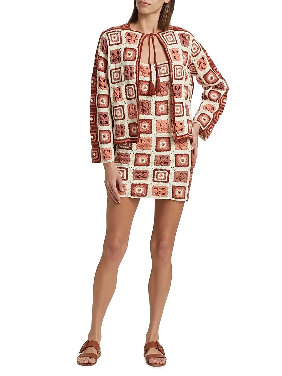 ESCVDO Women's Camino Santeria Crochet Minidress | Thumbnail 2 ESCVDO Women's Camino Santeria Crochet Minidress | Thumbnail 2