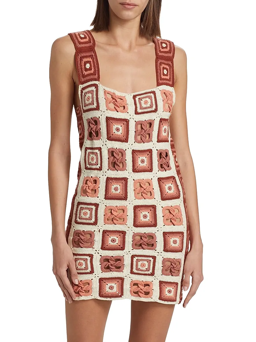 ESCVDO Women's Camino Santeria Crochet Minidress | Thumbnail 3 ESCVDO Women's Camino Santeria Crochet Minidress | Thumbnail 3