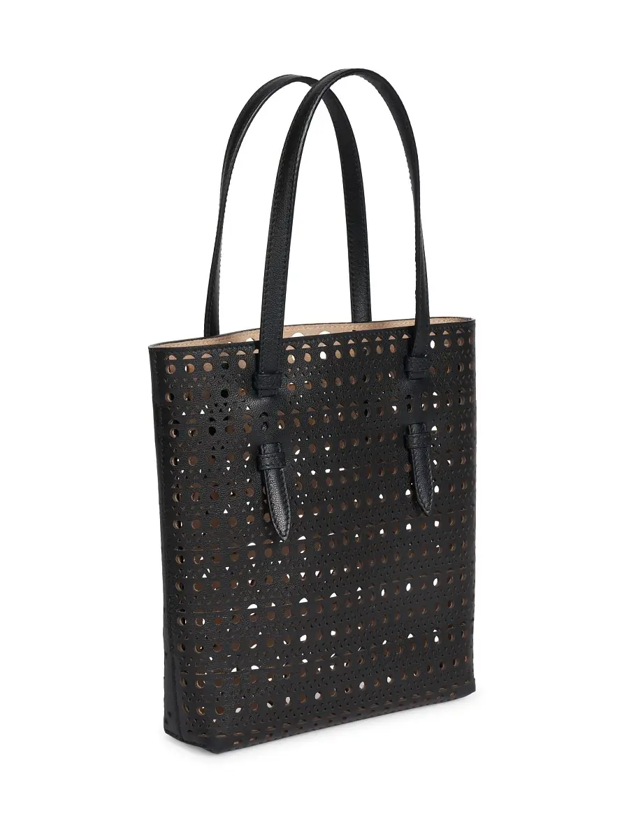 Alaïa Women's Mina Perforated Leather Tote Bag - Noir | Thumbnail 3 Alaïa Women's Mina Perforated Leather Tote Bag - Noir | Thumbnail 3