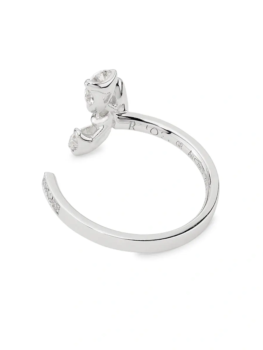 Repossi Women's Serti Sur Vide 18K White Gold & 0.82 TCW Diamond Cuff Ring - White Gold | Thumbnail 3 Repossi Women's Serti Sur Vide 18K White Gold & 0.82 TCW Diamond Cuff Ring - White Gold | Thumbnail 3