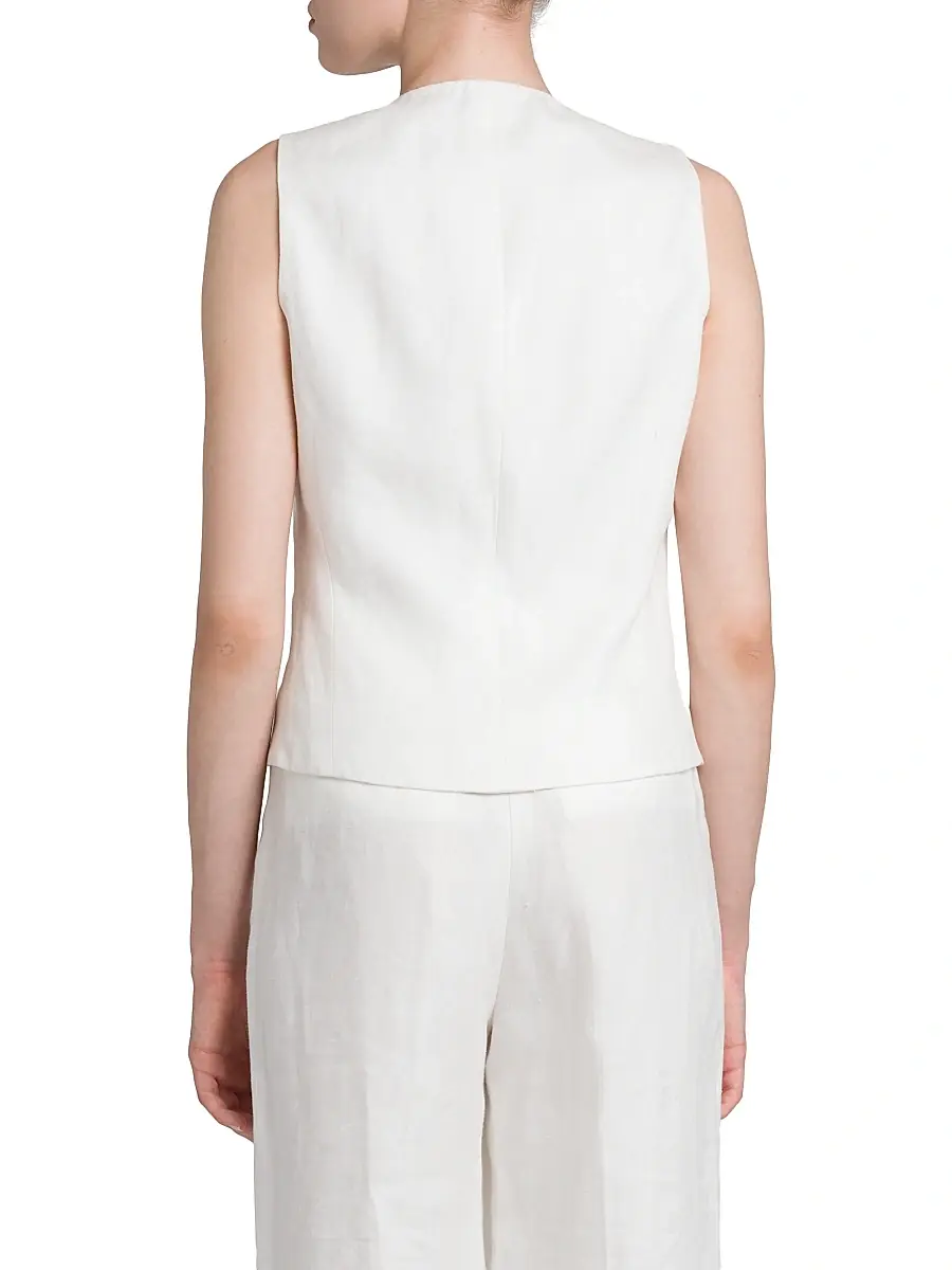 Kiton Women's Tailored Button-Front Vest | Thumbnail 5 Kiton Women's Tailored Button-Front Vest | Thumbnail 5
