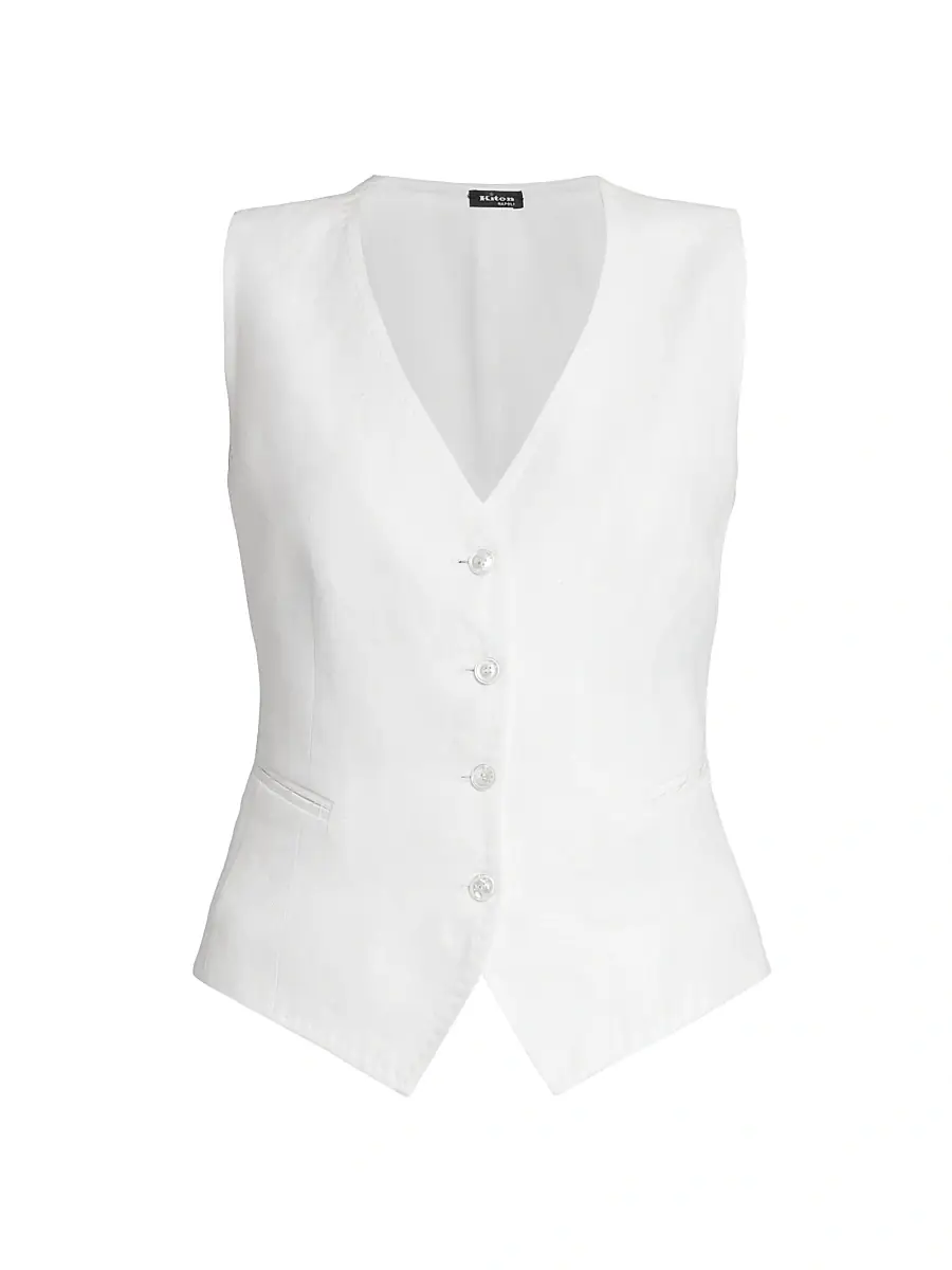 Kiton Women's Tailored Button-Front Vest | Image 1 Kiton Women's Tailored Button-Front Vest | Image 1