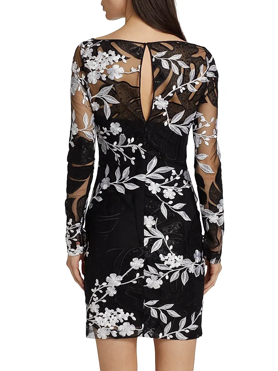 Naeem Khan Women's Sequined & Floral- Embroidered Cocktail Minidress | Thumbnail 5 Naeem Khan Women's Sequined & Floral- Embroidered Cocktail Minidress | Thumbnail 5