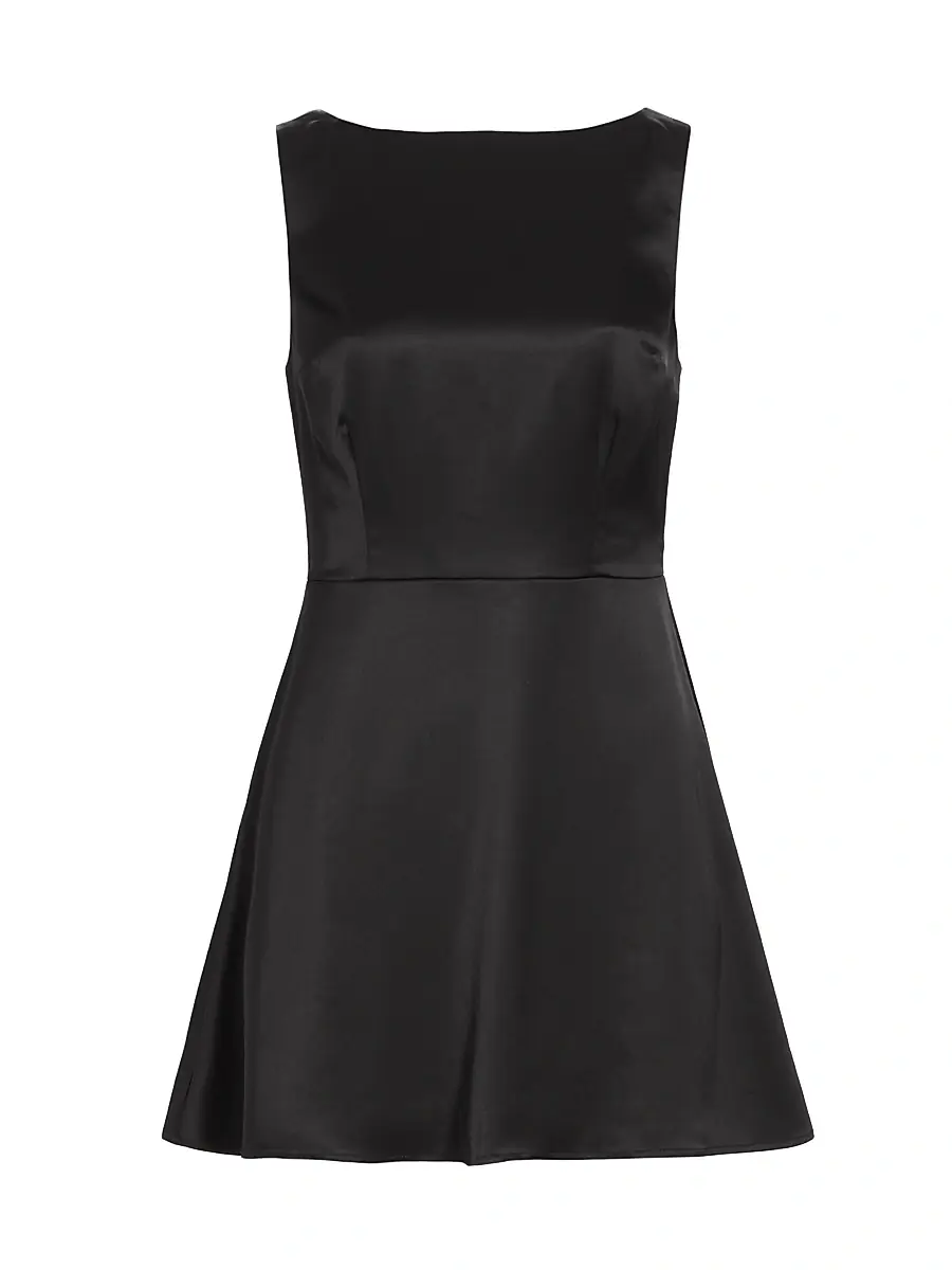 Reformation Women's Zenni Satin Minidress - Black | Image 1 Reformation Women's Zenni Satin Minidress - Black | Image 1