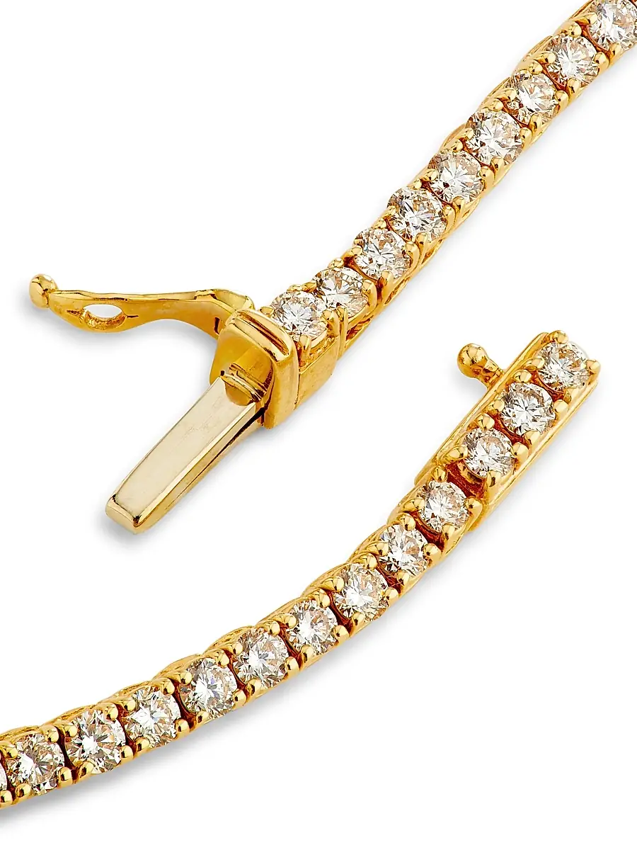 Stephanie Gottlieb Women's Marley 14K Yellow Gold & 6.70 TCW Diamond Tennis Necklace/16" - Yellow Gold | Thumbnail 3 Stephanie Gottlieb Women's Marley 14K Yellow Gold & 6.70 TCW Diamond Tennis Necklace/16" - Yellow Gold | Thumbnail 3
