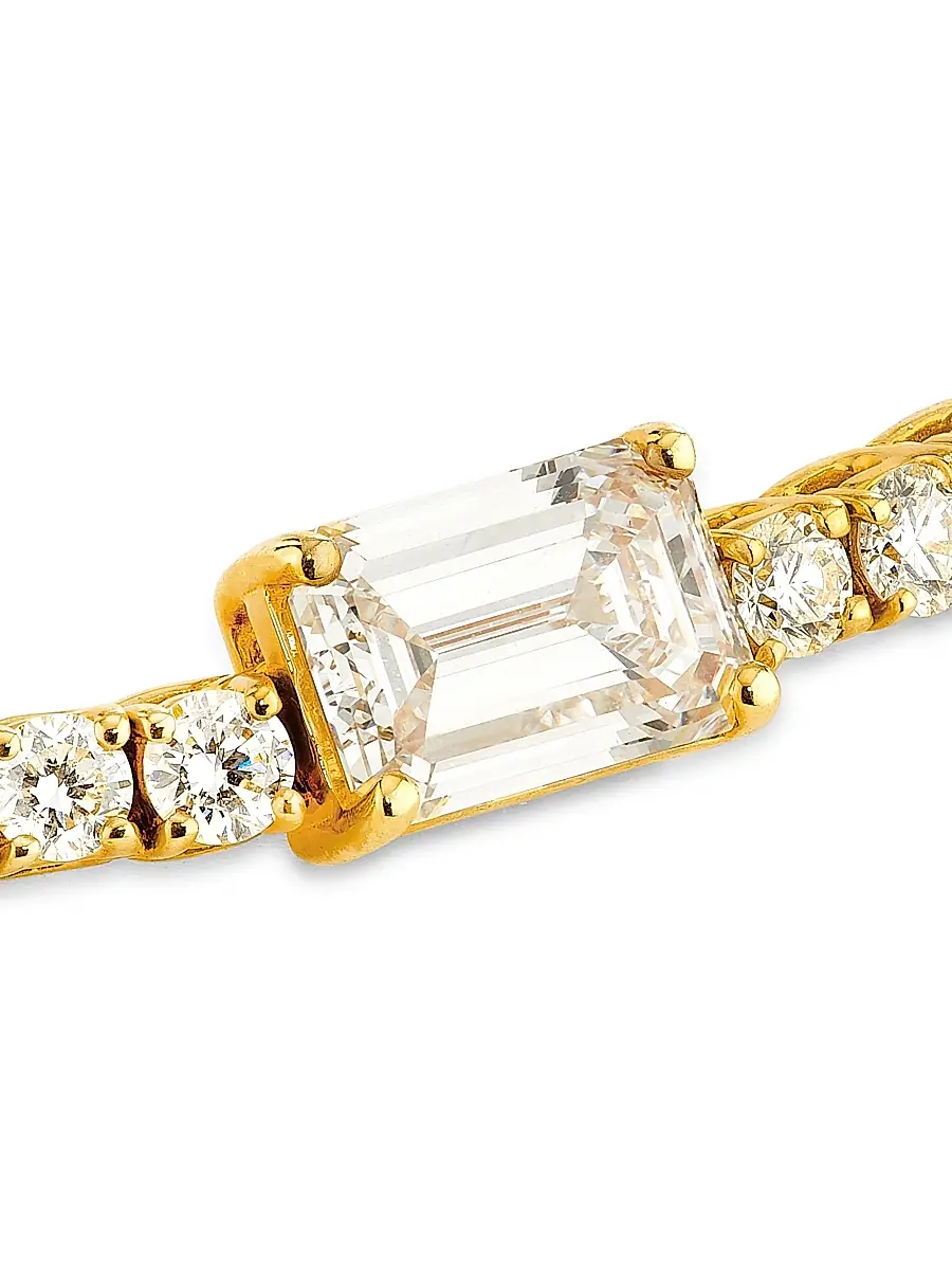 Stephanie Gottlieb Women's Marley 14K Yellow Gold & 6.70 TCW Diamond Tennis Necklace/16" - Yellow Gold | Thumbnail 4 Stephanie Gottlieb Women's Marley 14K Yellow Gold & 6.70 TCW Diamond Tennis Necklace/16" - Yellow Gold | Thumbnail 4