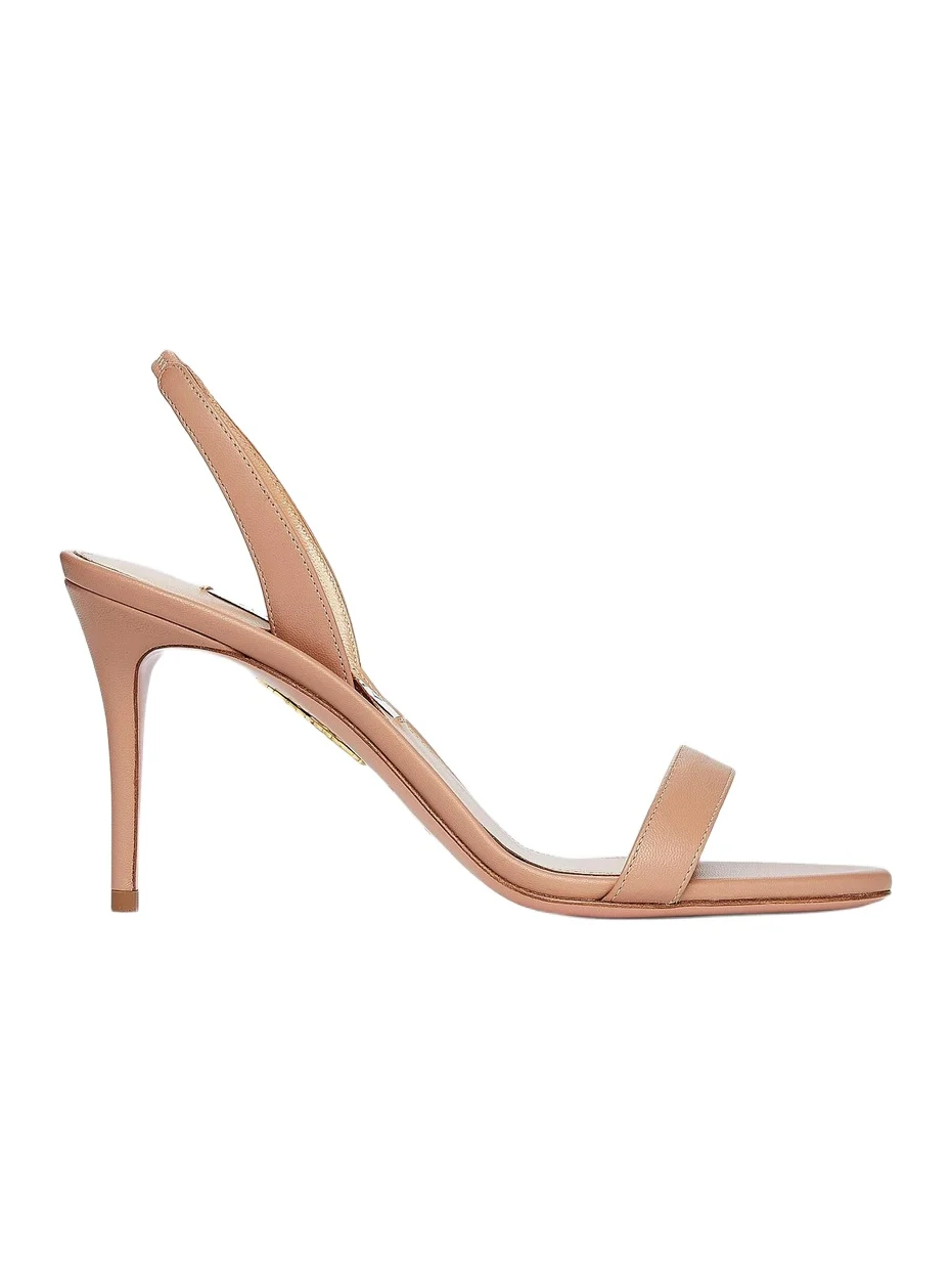 Aquazzura Women's So Nude 85MM Leather Sandals