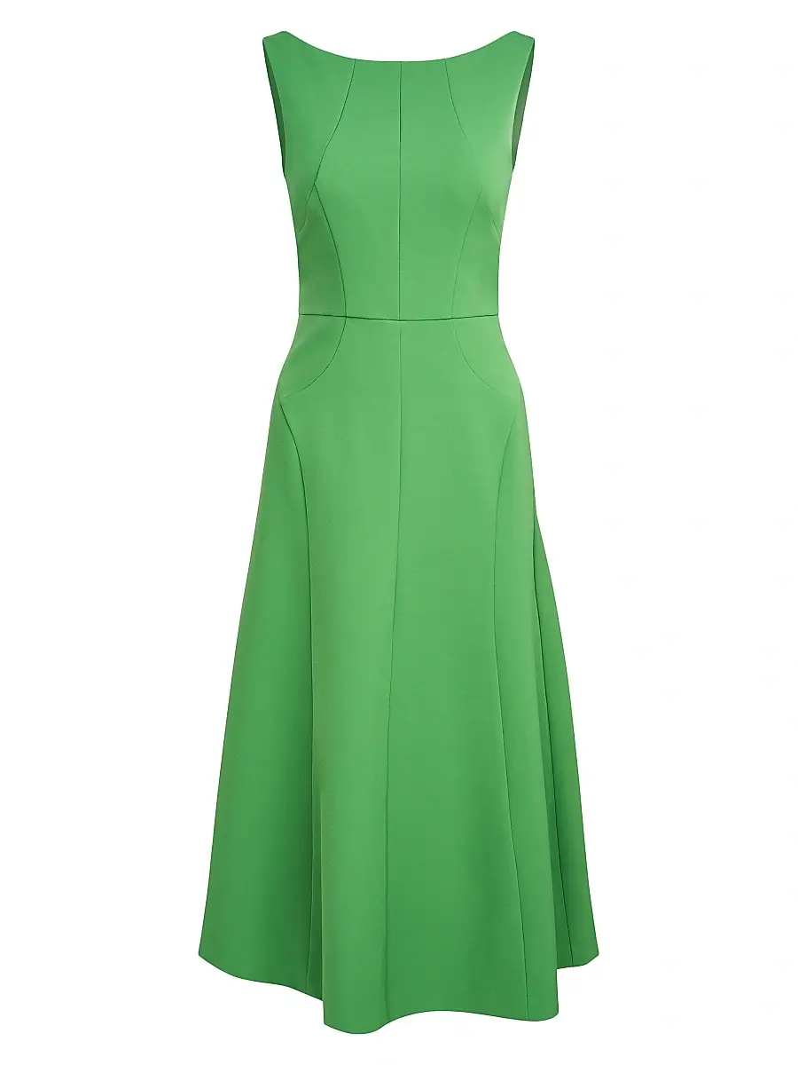 Kay Unger Women's Amari Crêpe Cocktail Dress - Lush Green | Image 1 Kay Unger Women's Amari Crêpe Cocktail Dress - Lush Green | Image 1