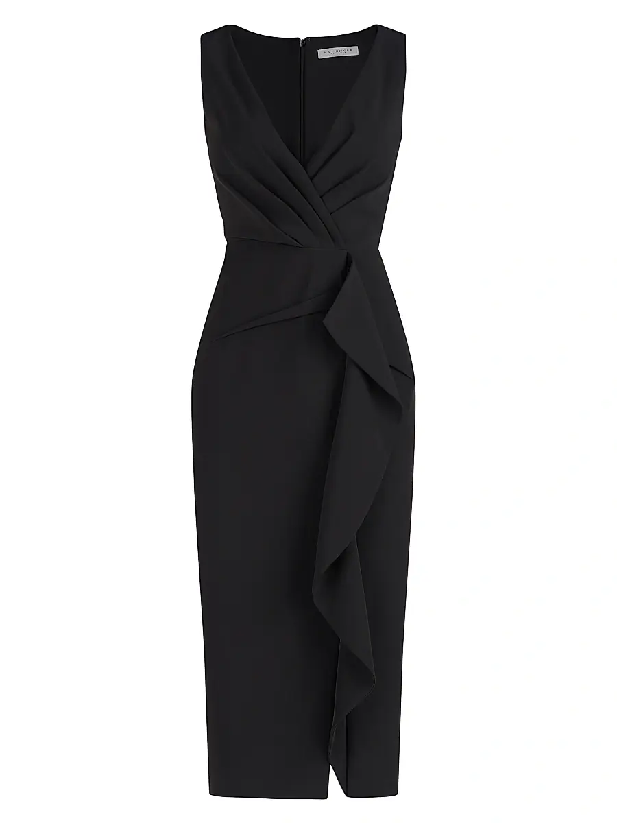Kay Unger Women's Brynn Stretch Crepe Sheath Dress - Black | Image 1 Kay Unger Women's Brynn Stretch Crepe Sheath Dress - Black | Image 1