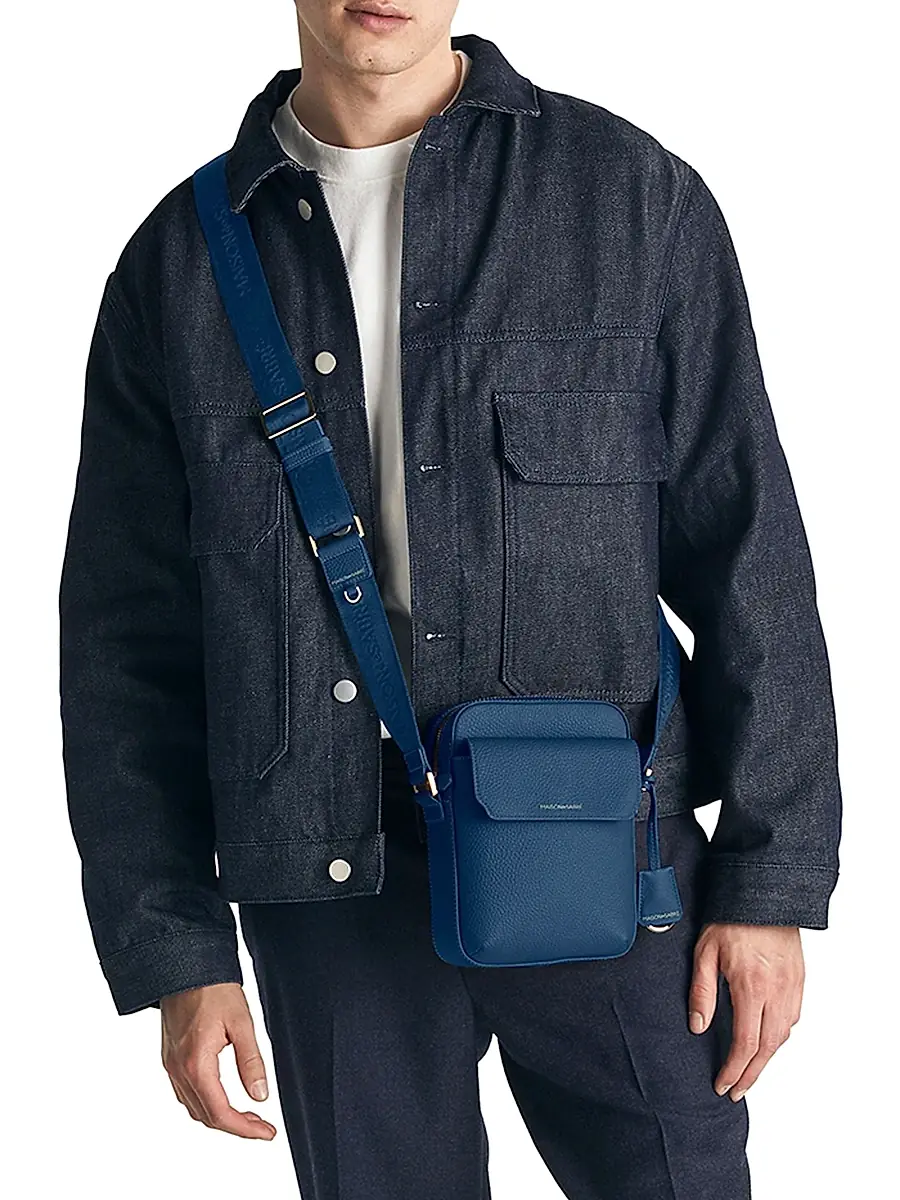 MAISON de SABRÉ Leather Messenger Bag - Pacific Blue | Image 1 MAISON de SABRÉ Leather Messenger Bag - Pacific Blue | Image 1