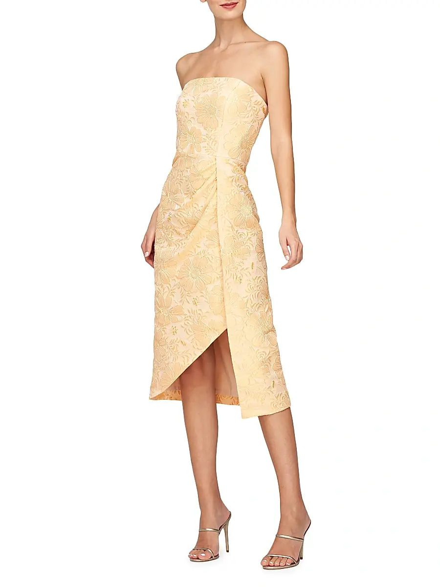 Kay Unger Women's Lucy Jacquard Midi-Dress | Thumbnail 4 Kay Unger Women's Lucy Jacquard Midi-Dress | Thumbnail 4