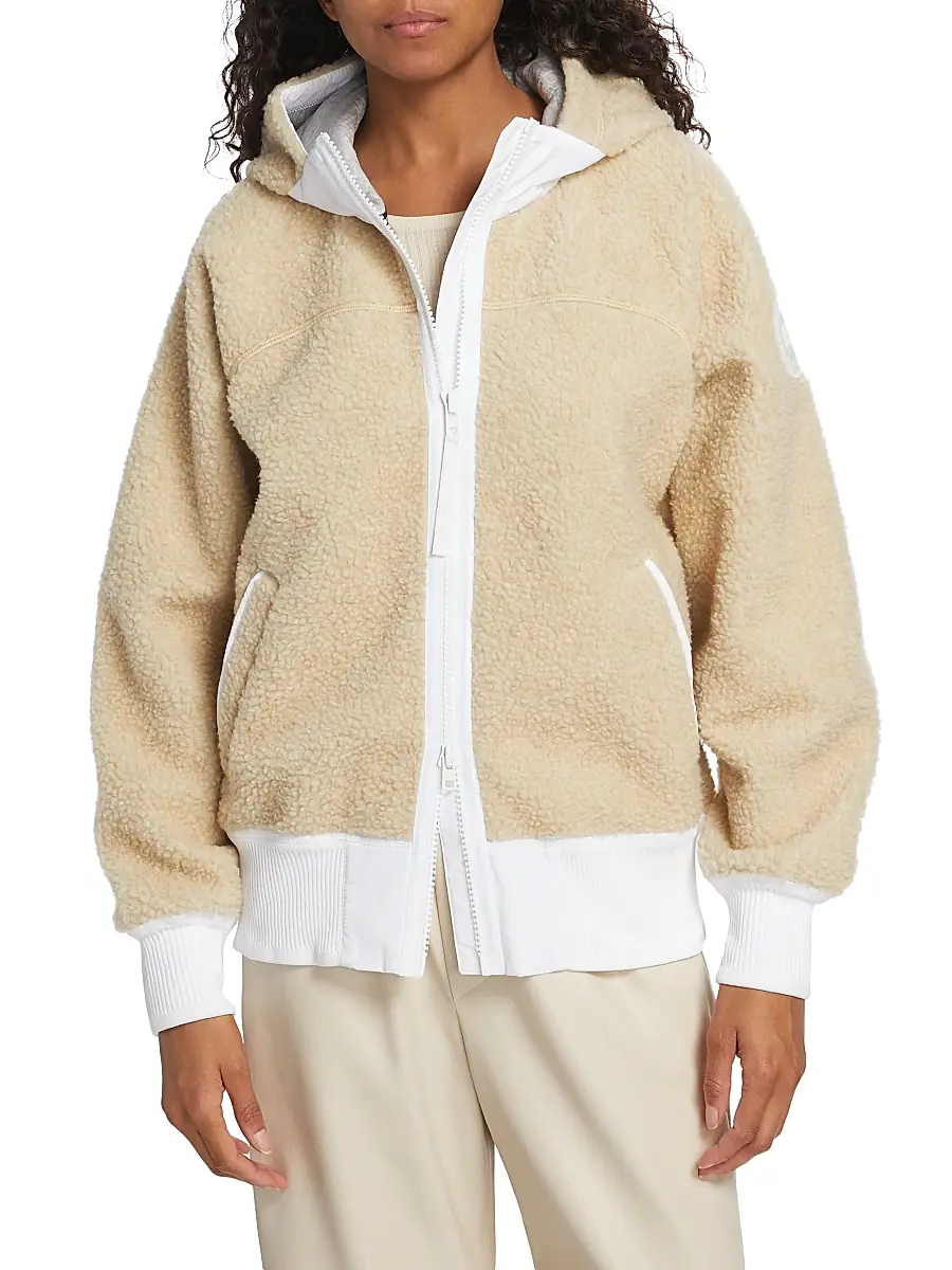 Canada Goose Women's Simcoe Fleece High-Neck Hooded Jacket | Thumbnail 3