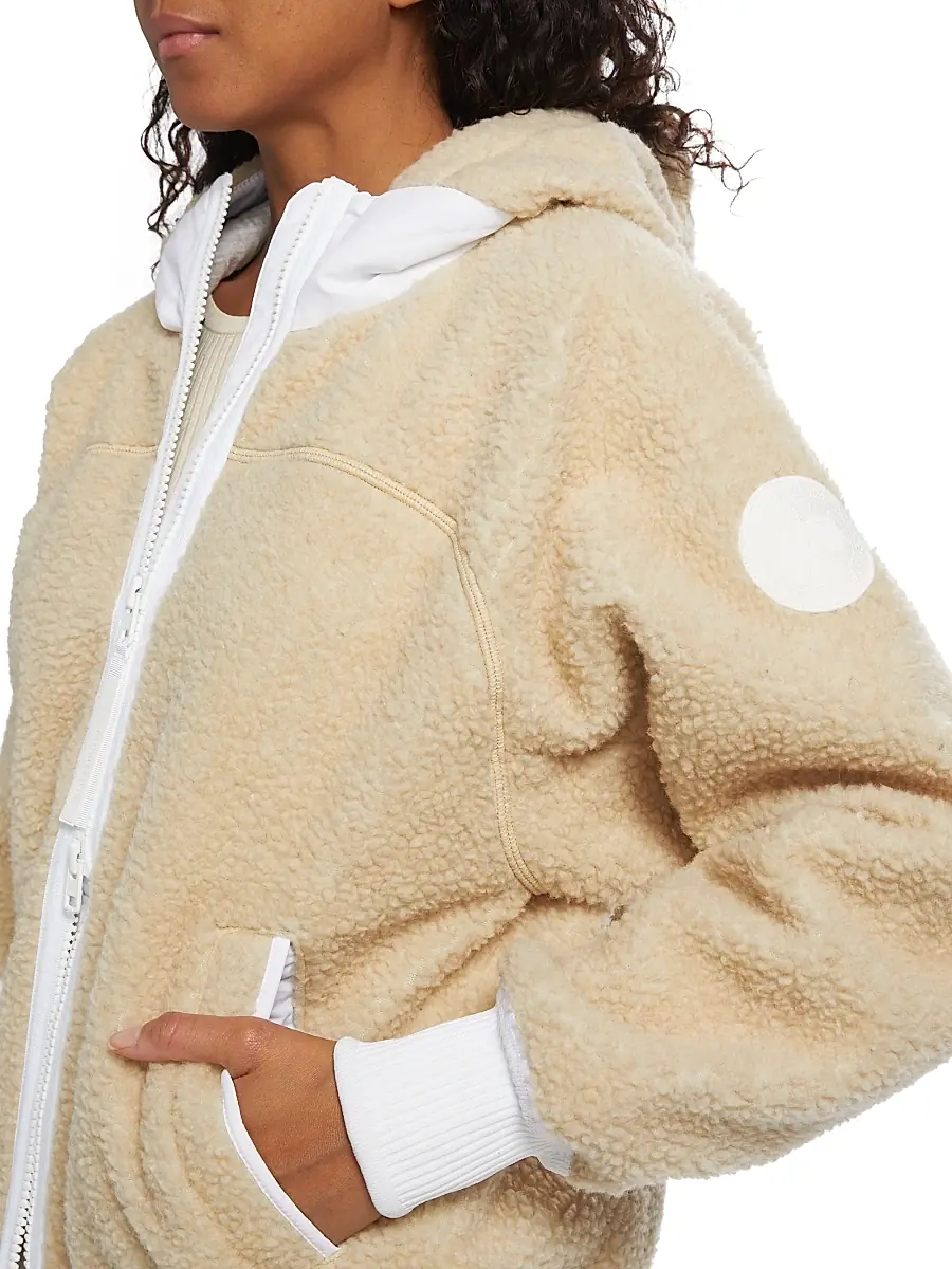 Canada Goose Women's Simcoe Fleece High-Neck Hooded Jacket | Thumbnail 6