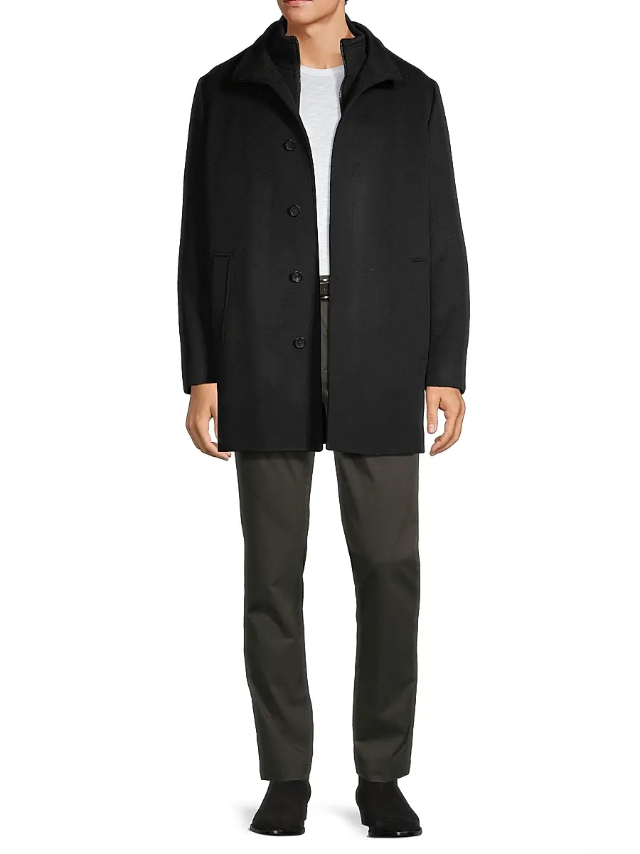 Cardinal Of Canada Men's Mont Royal Wool & Cashmere Car Coat | Thumbnail 2 Cardinal Of Canada Men's Mont Royal Wool & Cashmere Car Coat | Thumbnail 2