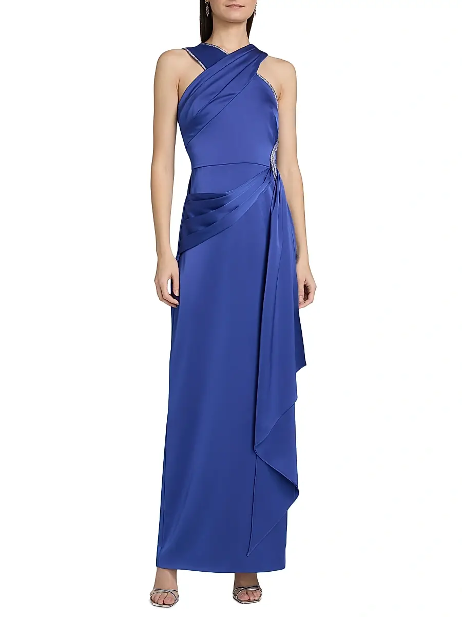 THEIA Women's Cressida Halter Column Gown | Thumbnail 3 THEIA Women's Cressida Halter Column Gown | Thumbnail 3
