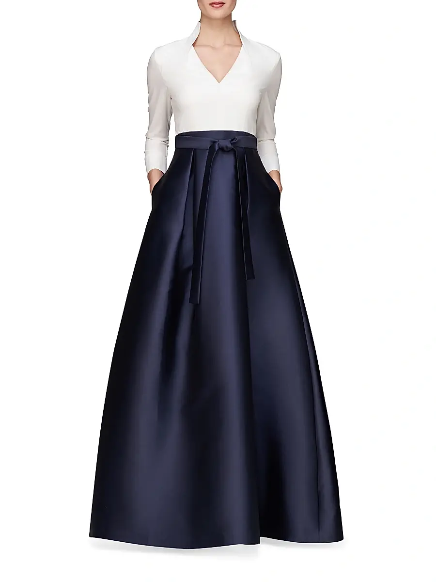 Kay Unger Women's Phoebe Swan-Neck Gown | Thumbnail 2 Kay Unger Women's Phoebe Swan-Neck Gown | Thumbnail 2