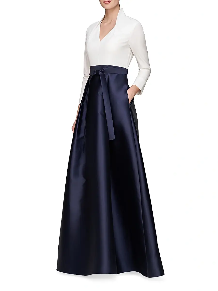 Kay Unger Women's Phoebe Swan-Neck Gown | Thumbnail 3 Kay Unger Women's Phoebe Swan-Neck Gown | Thumbnail 3