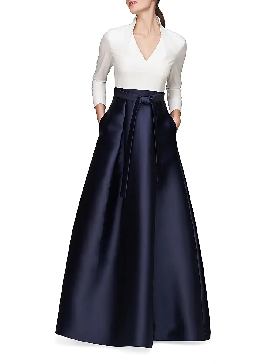 Kay Unger Women's Phoebe Swan-Neck Gown | Thumbnail 4 Kay Unger Women's Phoebe Swan-Neck Gown | Thumbnail 4