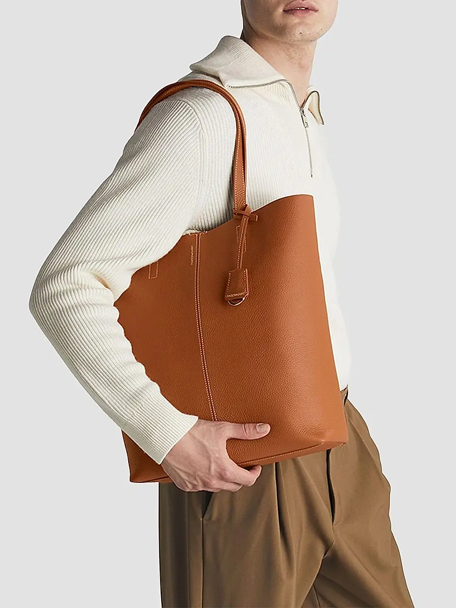 MAISON de SABRÉ Women's Tall Leather Soft Tote Bag | Thumbnail 2 MAISON de SABRÉ Women's Tall Leather Soft Tote Bag | Thumbnail 2