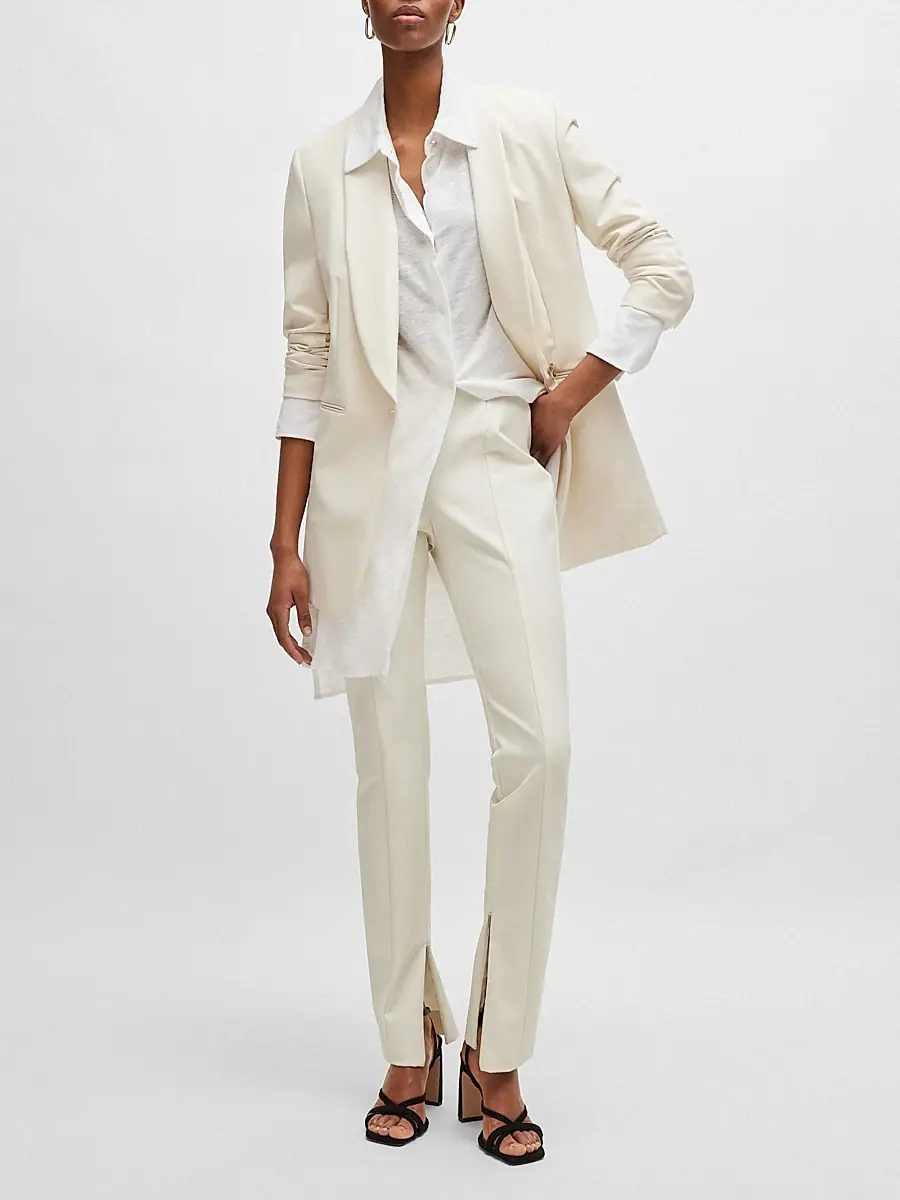 BOSS Women's Extra Slim Fit Trousers - Natural | Thumbnail 6 BOSS Women's Extra Slim Fit Trousers - Natural | Thumbnail 6