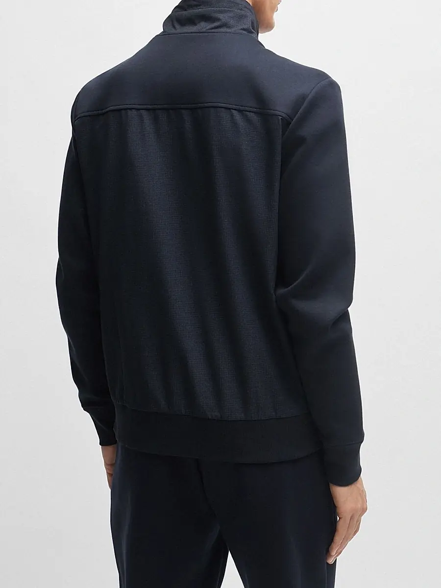 BOSS Men's Packable Zip-Up Sweatshirt - Dark Blue | Thumbnail 4 BOSS Men's Packable Zip-Up Sweatshirt - Dark Blue | Thumbnail 4