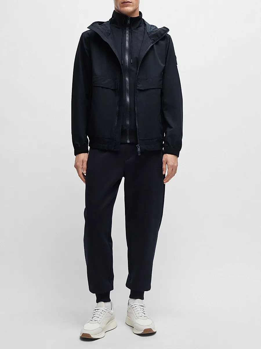 BOSS Men's Packable Zip-Up Sweatshirt - Dark Blue | Thumbnail 6 BOSS Men's Packable Zip-Up Sweatshirt - Dark Blue | Thumbnail 6