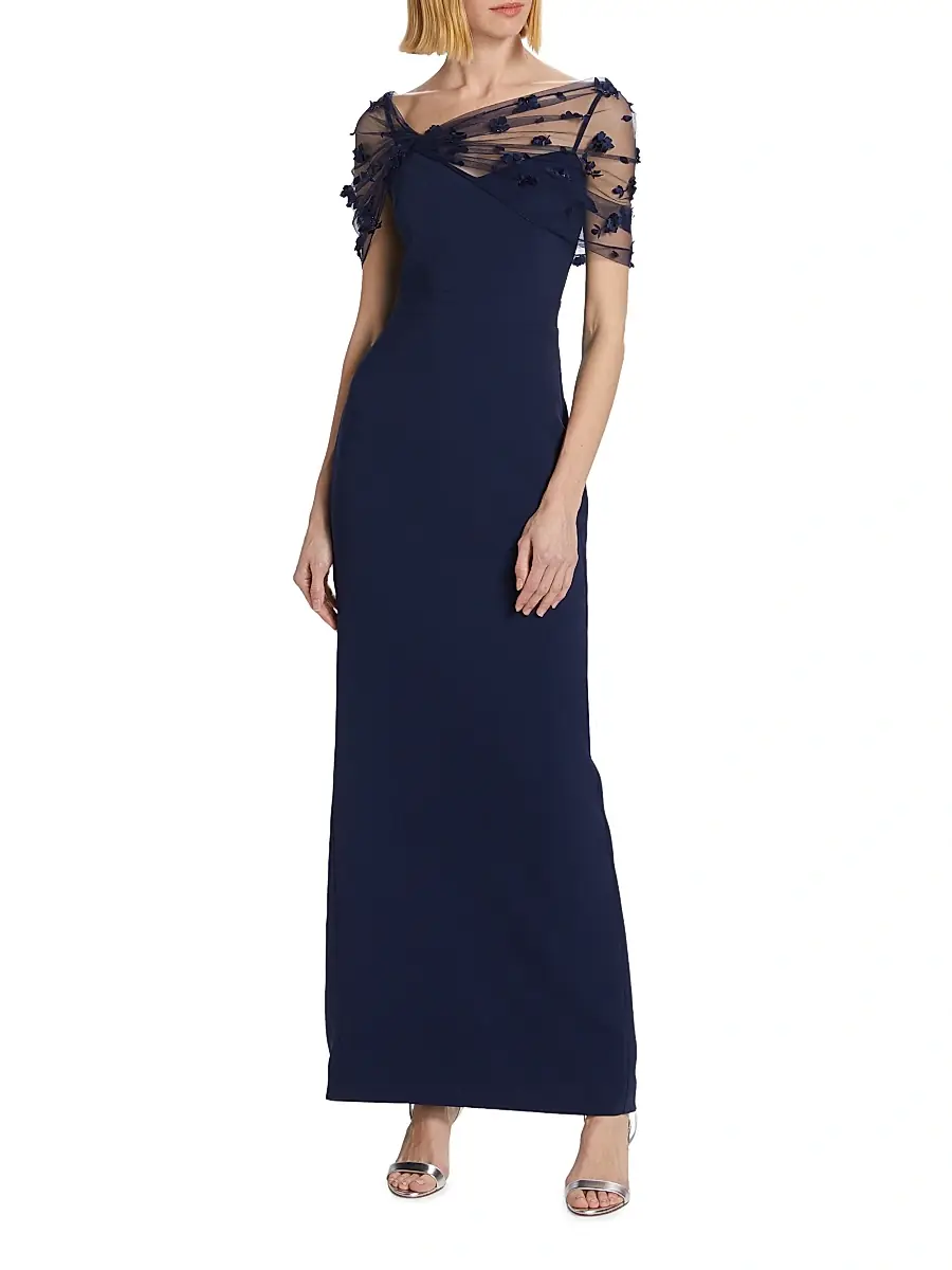 THEIA Women's Sophia Beaded Shawl Gown | Thumbnail 2 THEIA Women's Sophia Beaded Shawl Gown | Thumbnail 2